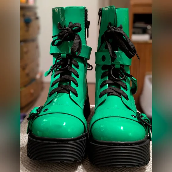Current Mood Atomic Slime Combat Boots size 11 - Picture 6 of 14